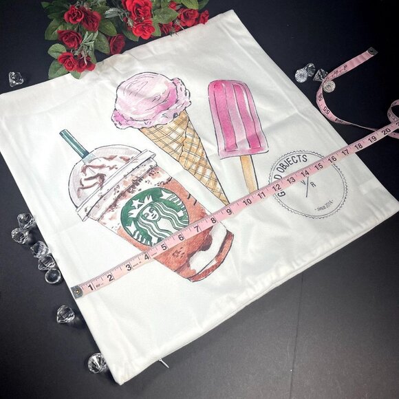 Ice Cream Throw Pillowcase Coffee Decor Sham Pillow Cushion Cover Popsicle - Picture 4 of 11